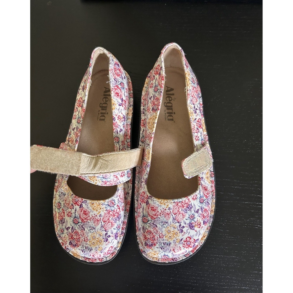 Alegria Floral Mary Jane Size 36 Nursing Shoes Comfort Leather US Women's 6 - Picture 6 of 6